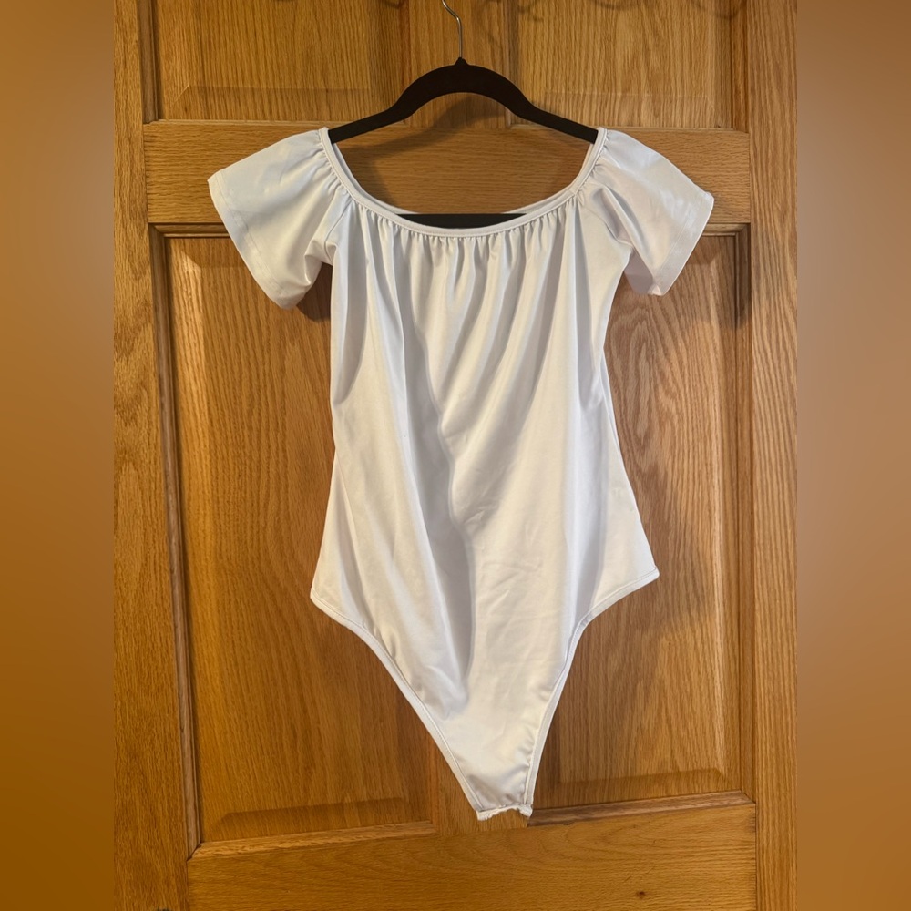 White Off The Shoulder Bodysuit